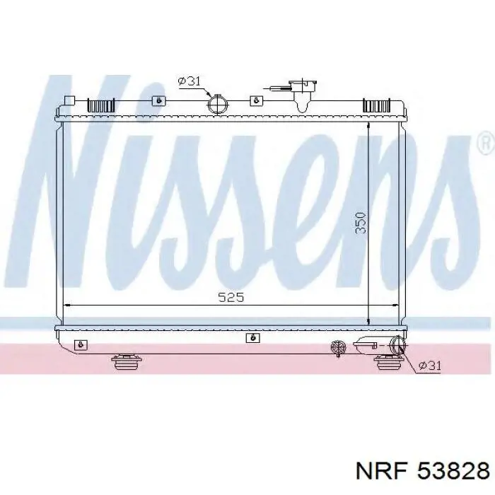 Радіатор основний NRF 53828 ціна, від 70.36 USD
