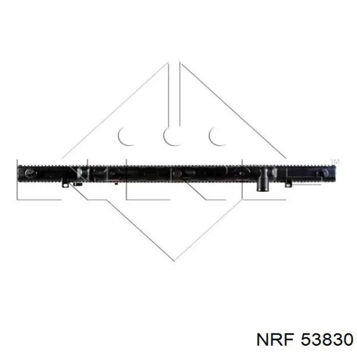 53830 NRF Радіатор охолодження двигуна
