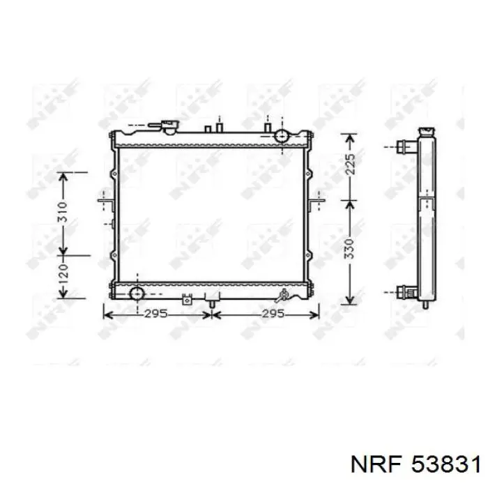 53831 NRF Радіатор охолодження двигуна
