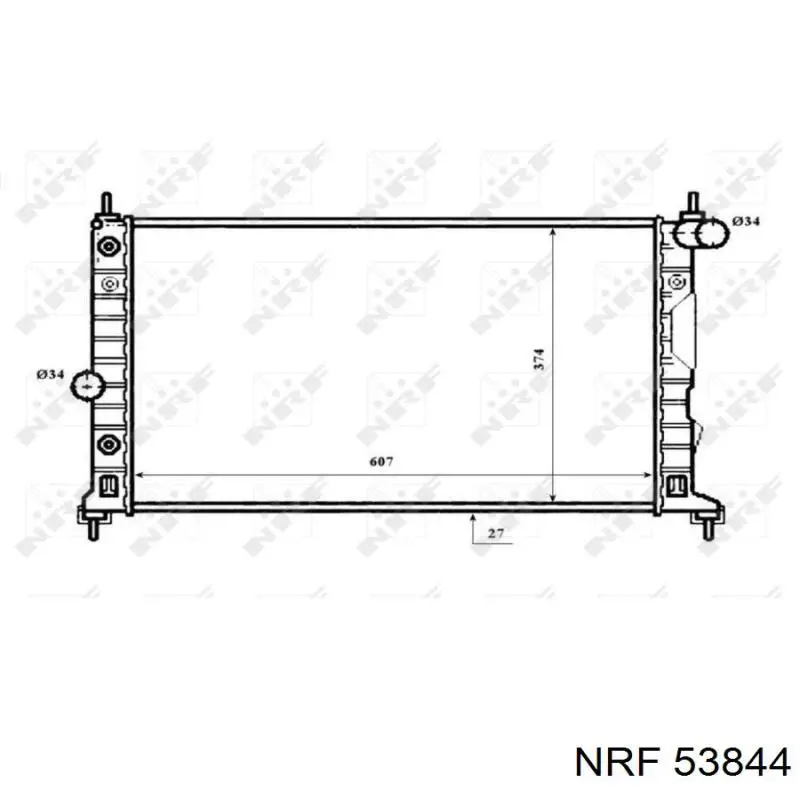 Купити 53844 NRF Радіатор двигуна