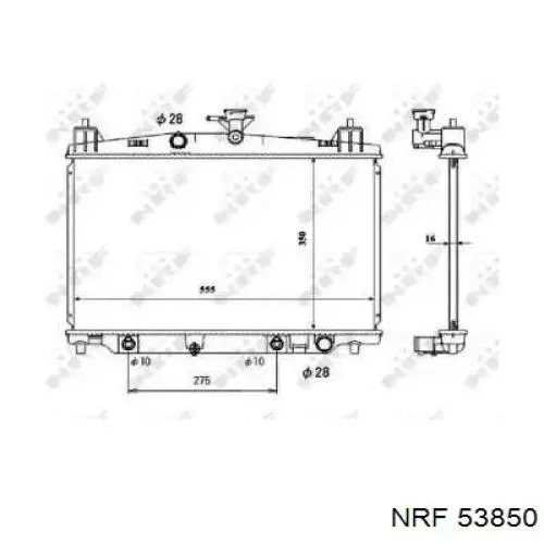 53850 NRF Радіатор охолодження двигуна