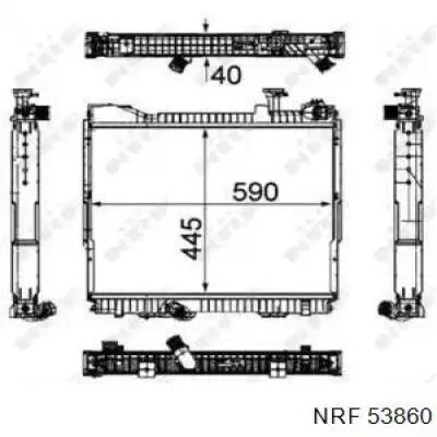 Купити 53860 NRF Радіатор двигуна