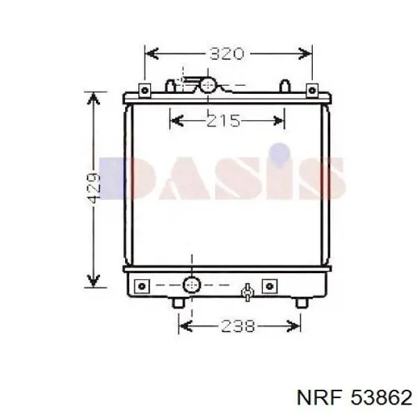 Купити 53825A NRF Радіатор двигуна