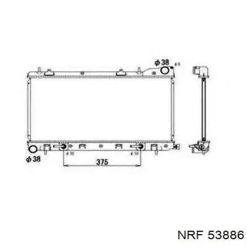 53886 NRF радіатор охолодження двигуна