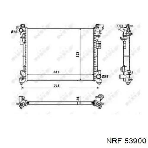 Радіатор основний NRF 53900 ціна, від 168.30 USD