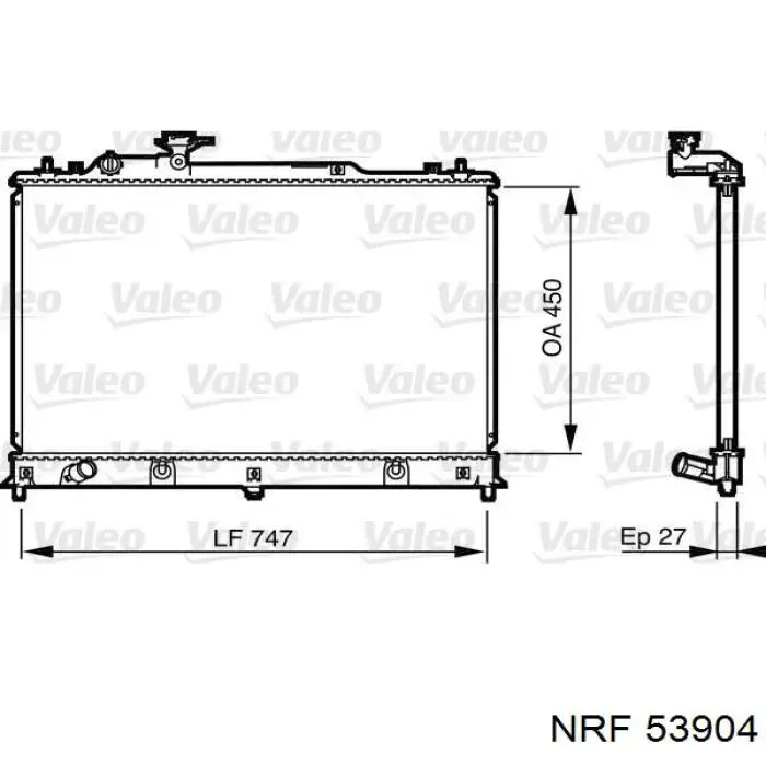 Радіатор основний NRF 53904 ціна, від 143.08 USD