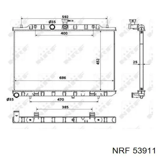 Радіатор основний Koyorad PL022173 ціна, від 140.57 USD
