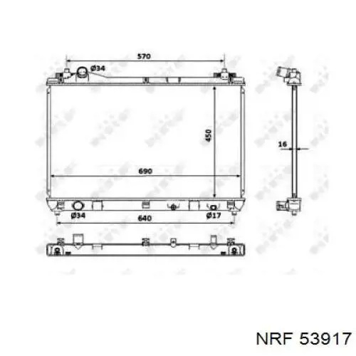 Радіатор охолодження NRF 53917