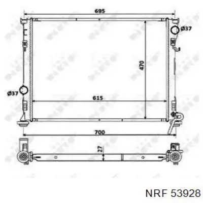 Радіатор охолодження NRF 53928