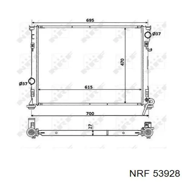 Радіатор 53928 NRF
