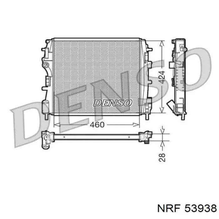 Купити 53938 NRF Радіатор двигуна