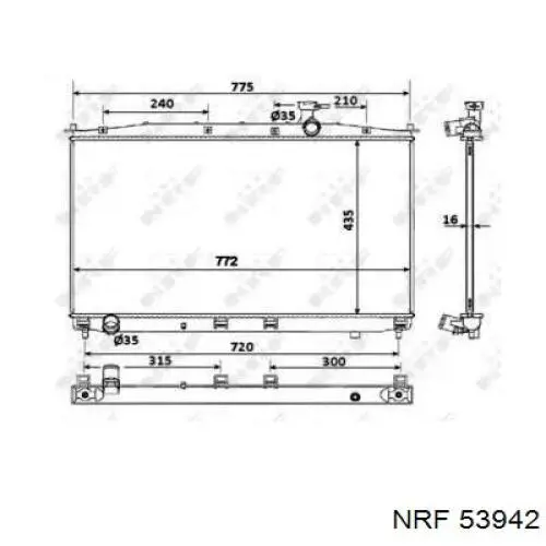 Радіатор основний NRF 53942 ціна, від 102.87 USD