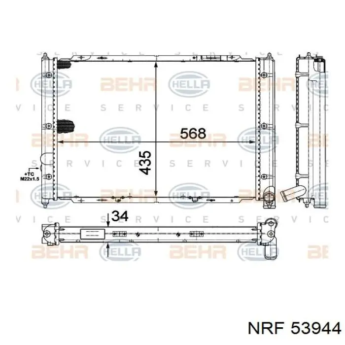 Радіатор охолодження NRF 53944