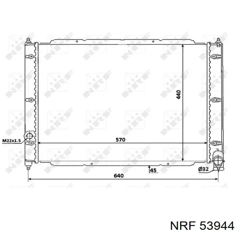 Купити 53944 NRF Радіатор двигуна