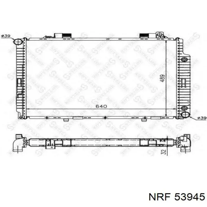 53945 NRF Радіатор охолодження двигуна