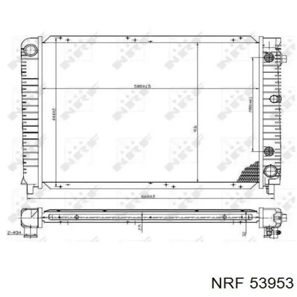 Купити 53953 NRF Радіатор двигуна
