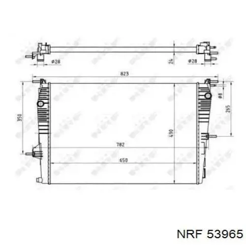 53965 NRF радіатор охолодження двигуна