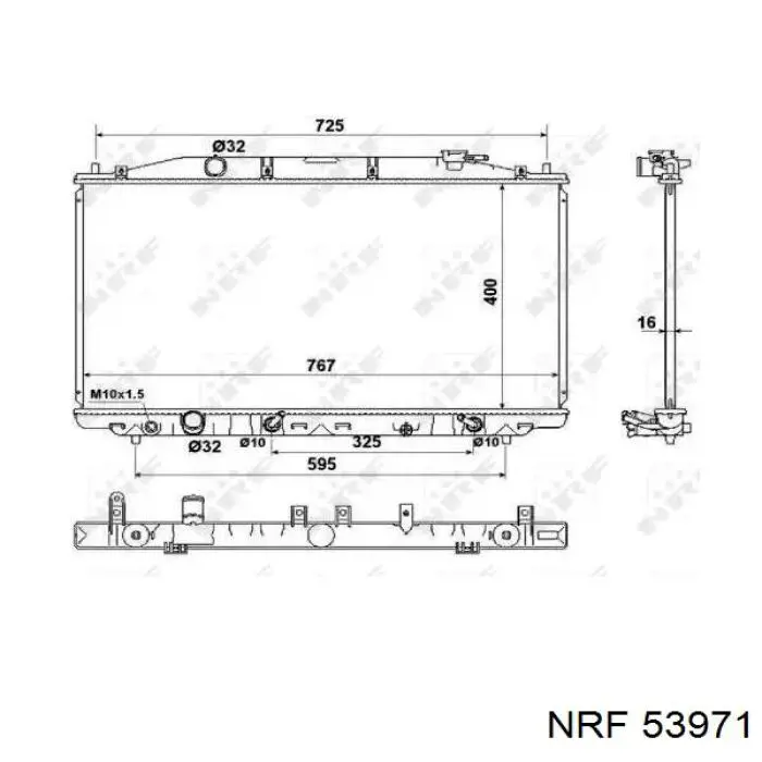 Купити 53971 NRF Радіатор двигуна