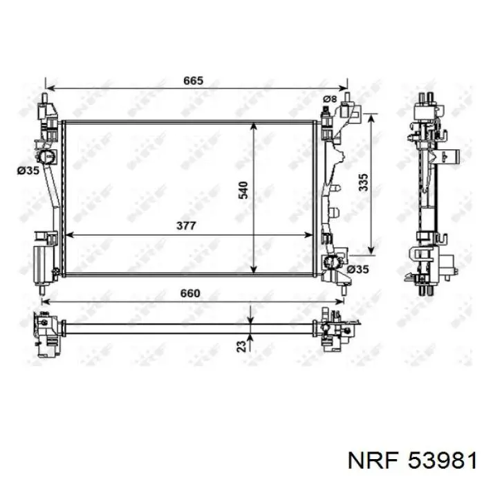 BM1301 Magneti Marelli радіатор охолодження двигуна