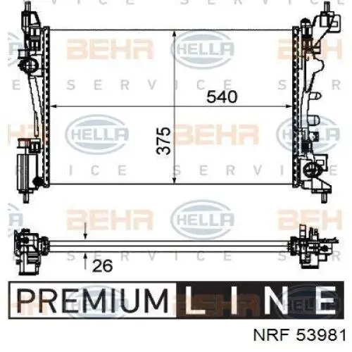 Радіатор основний Magneti Marelli BM1301 ціна, від 65.87 USD