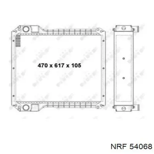 Радіатор 54068 NRF