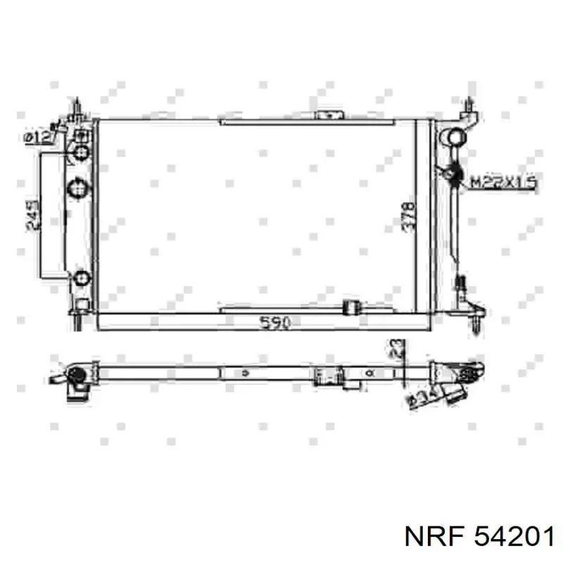 Купити 54201 NRF Радіатор двигуна