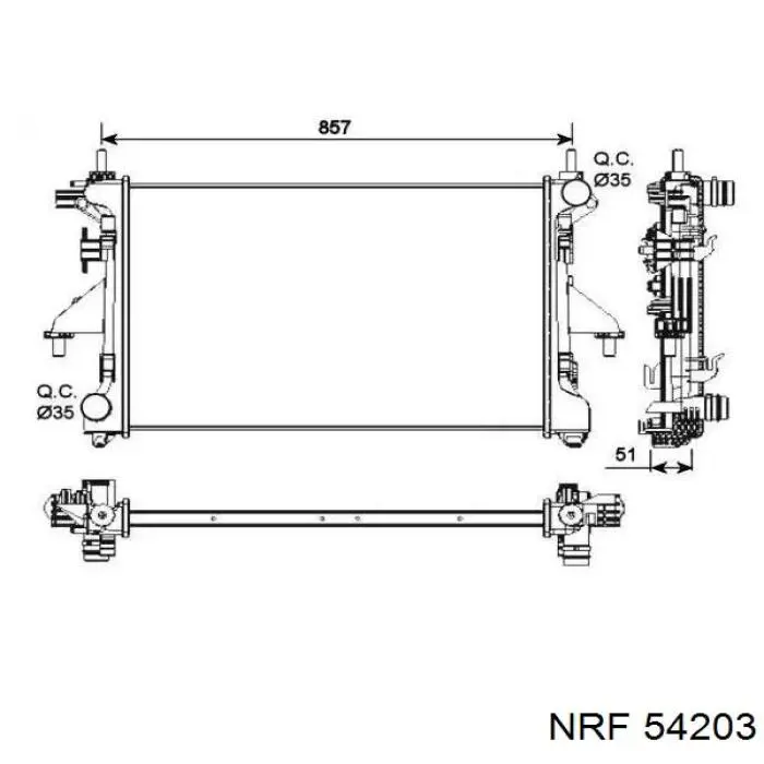 Купити FP54A1225 FPS Радіатор двигуна