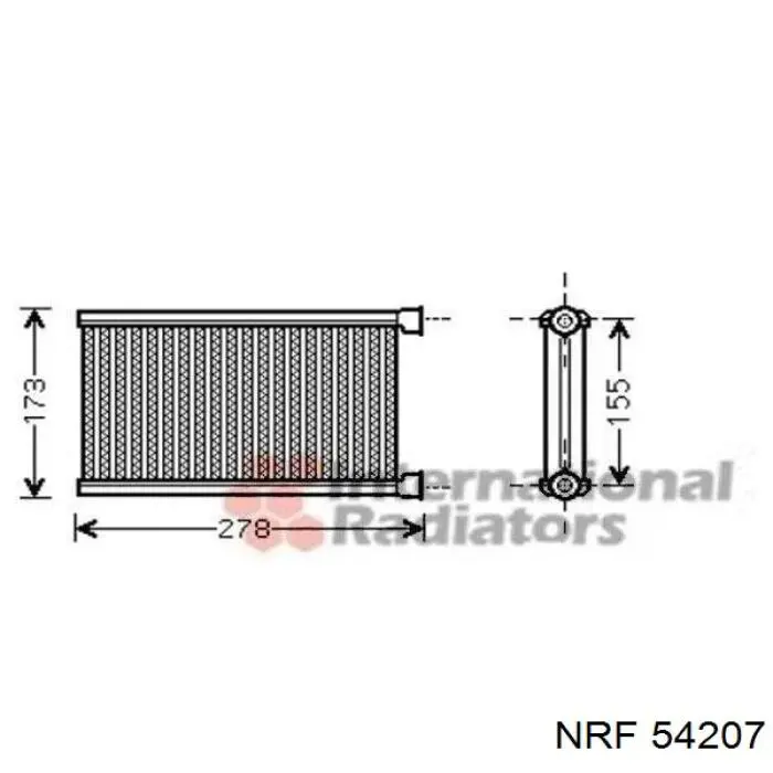 Радіатор пічки (обігрівача) NRF 54207 ціна, від 52.14 USD