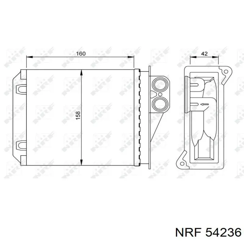 FT55537 Fast радіатор пічки (обігрівача, задній)