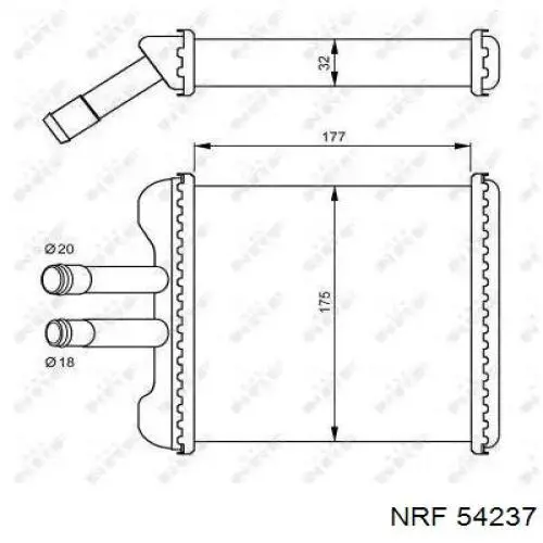54237 NRF радіатор пічки (обігрівача)