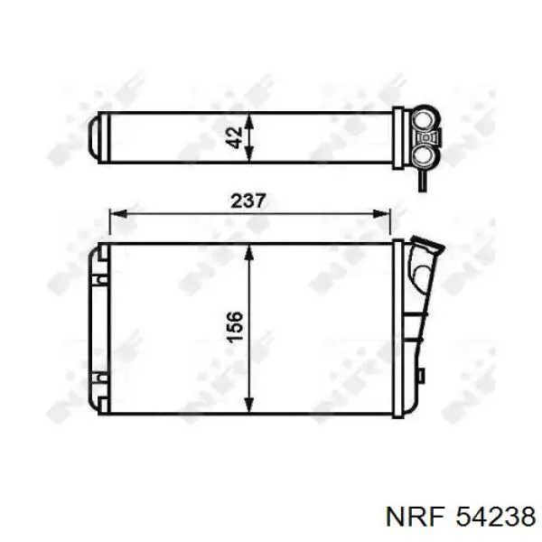54238 NRF радіатор пічки (обігрівача)