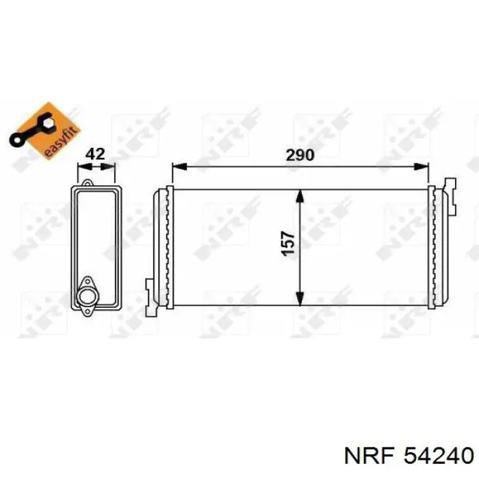 Радіатор пічки (обігрівача) 54240 NRF