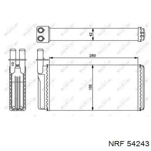 Радіатор пічки (обігрівача) NRF 54243 ціна, від 26.13 USD
