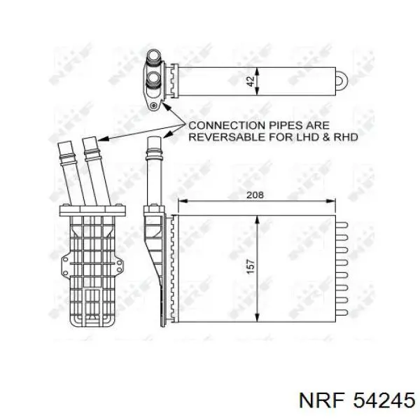 Купити 54245 NRF Теплообмінник