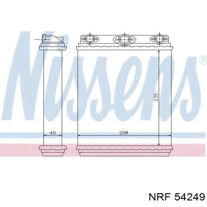 Радіатор пічки (обігрівача) NRF 54249 ціна, від 36.52 USD