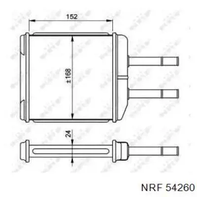 Радіатор пічки 54260 NRF