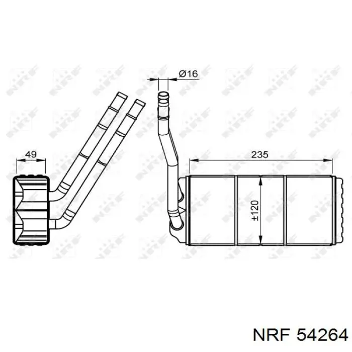 Радіатор пічки (обігрівача) Land Rover JEF500010 ціна, від 50.04 USD