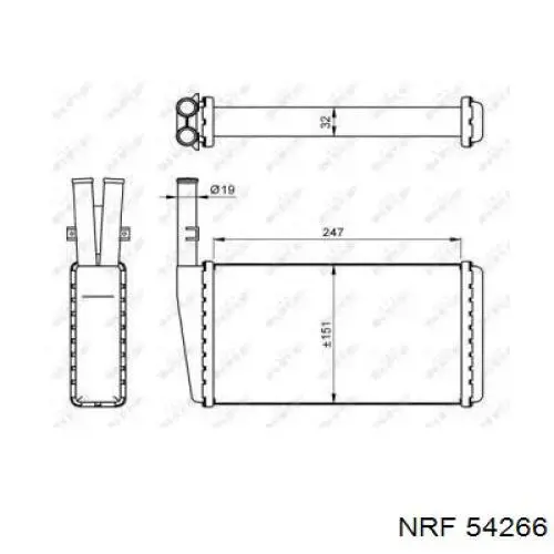 Радіатор обігрівача NRF 54266