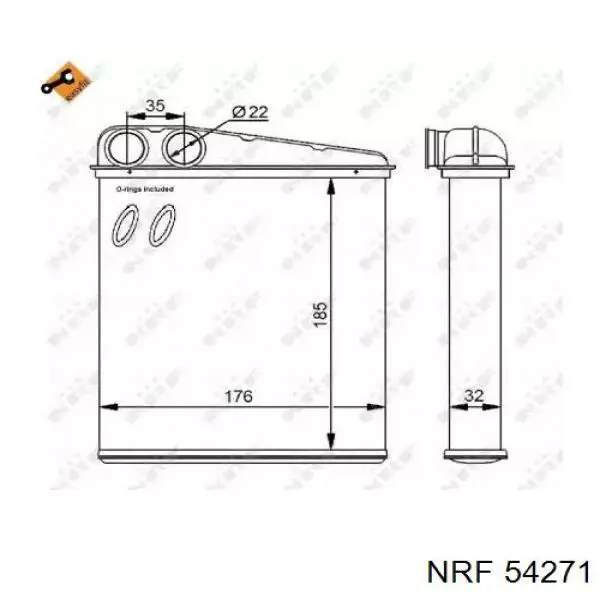 54271 NRF радіатор пічки (обігрівача)