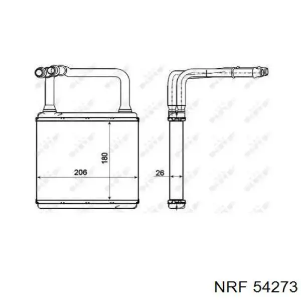 54273 NRF радіатор пічки (обігрівача)