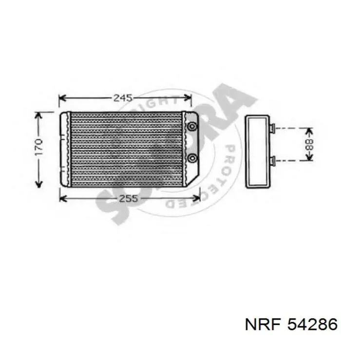 Радіатор пічки (обігрівача) NRF 54286 ціна, від 11.25 USD