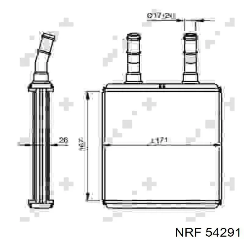 54291 NRF радіатор пічки (обігрівача)