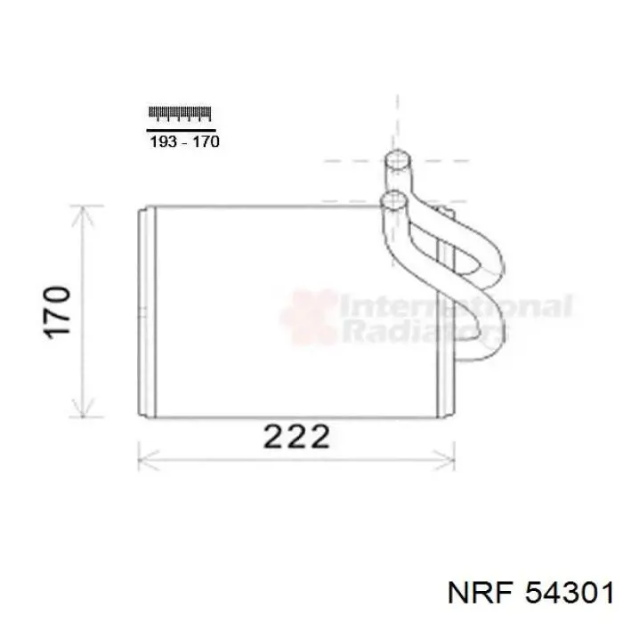 Радіатор пічки 54301 NRF