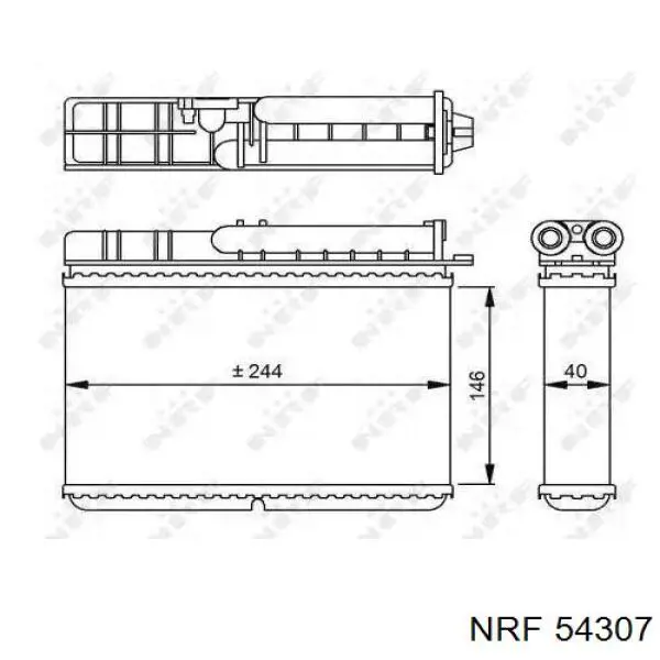 54307 NRF радіатор пічки (обігрівача)