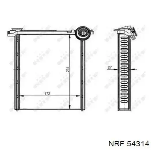 54314 NRF радіатор пічки (обігрівача)