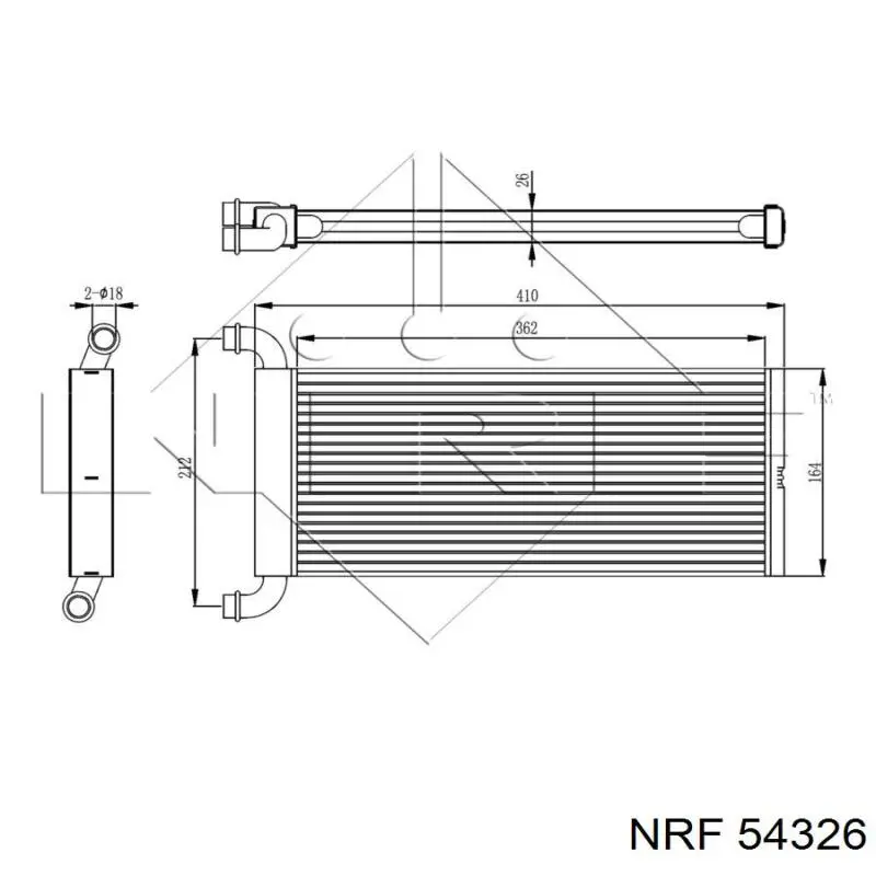 54326 NRF радіатор пічки (обігрівача)