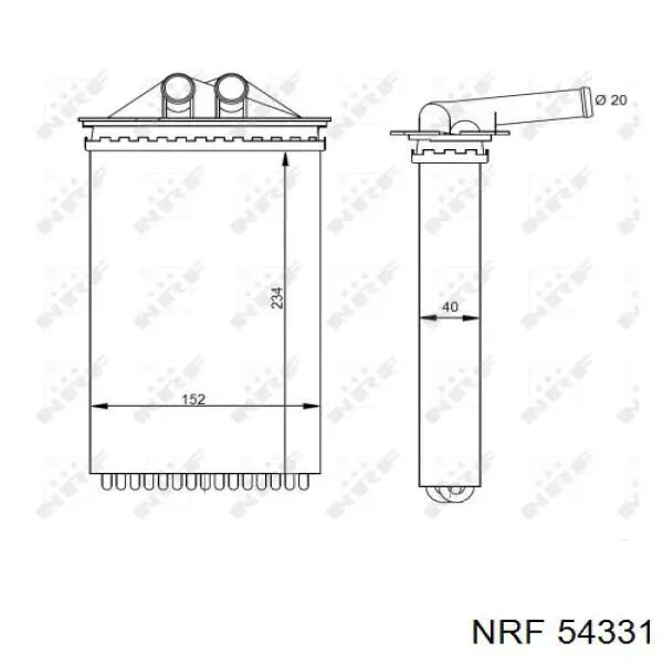 Радіатор обігрівача NRF 54331