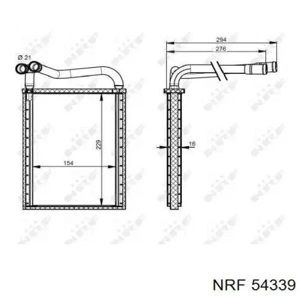 54339 NRF радіатор пічки (обігрівача)