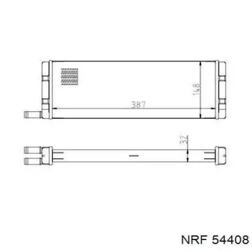 Радіатор пічки 54408 NRF