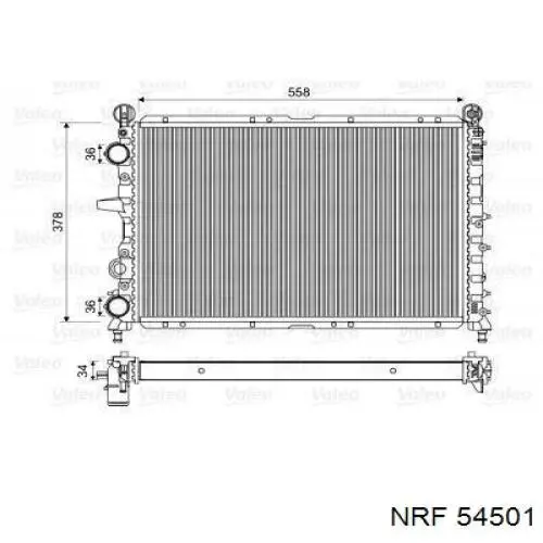 54501 NRF Радіатор охолодження двигуна
